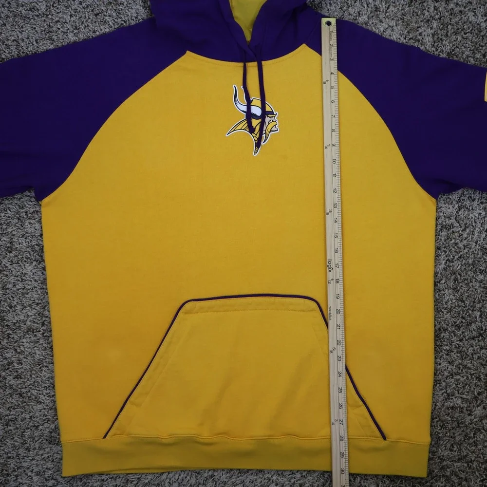 2008 Reebok NFL Minnesota Vikings Hoodie Size XL‎ Gameday Purple Gold